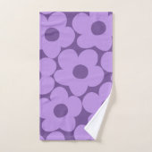 Lila Lavender Retro Daisies #1 #decor #art Badhandtuch Set (Handtuch)