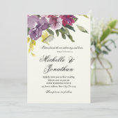 Lila Lavender Simple Floral Christlich Wedding Einladung (Stehend Vorderseite)