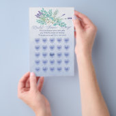 Lila Lavender Stem White Berries Bridal Bingo Flyer (Handgriff)
