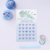 Lila Lavender Stem White Berries Bridal Bingo Flyer (Einzeln)