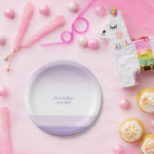 Lila Lavender Watercolor Hochzeitsfeier Teller (Party)