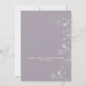 Lila Lavender Wedding Einladung (Rückseite)