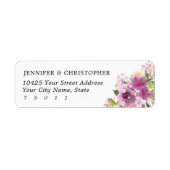 Lila Lavender Wedding Rücksendeadressen-Aufklebers (Vorne)