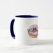 Lila Lavender White Floral Donut Tasse (Vorderseite Links)