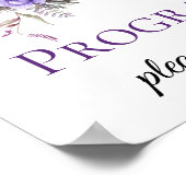 Lila Lavender White Floral Wedding Program Signs Poster (Ecke)
