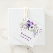 Lila Lavender White Floral Wedding Square | Geschenkanhänger (Beispiel)