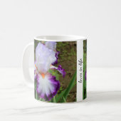 Lila, Lavender & White Iris Tasse (Vorderseite Links)