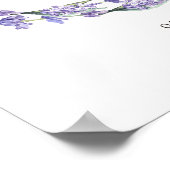 Lila Lavender Wreath Wedding Poster (Ecke)