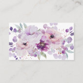 LILA LAVENER LILAC WATERCOLOR-FLORAL-ENCLOSSE BEGLEITKARTE (Rückseite)