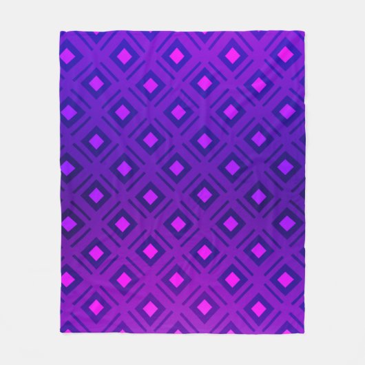 Lila Layout mit Linien, Rechteck. leuchtend Fleecedecke (Vorderseite)