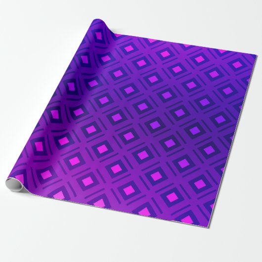 Lila Layout mit Linien, Rechteck. leuchtend Geschenkpapier (Ungerollt)