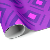 Lila Layout mit Linien, Rechteck. leuchtend Geschenkpapier (Rolleneckpunkt)