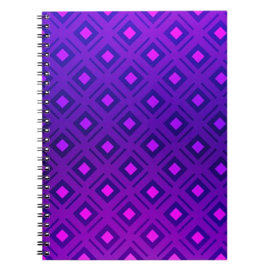 Lila Layout mit Linien, Rechteck. leuchtend Notizblock (Vorderseite)