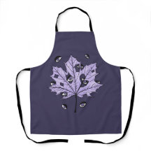 Lila Leaf Creepy Eyes - Spooky Gothic Nature