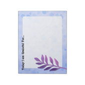 Lila Leaf Daily Dankbarkeit Notepad Notizblock (Rotiert)