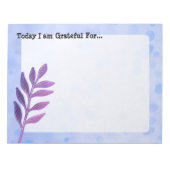 Lila Leaf Daily Dankbarkeit Notepad Notizblock (Vorderseite)