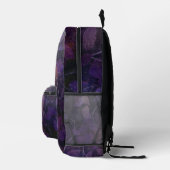 Lila Leaf Glow Bedruckter Rucksack (Rechts)