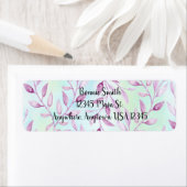 Lila Leaf-Label für Aquarellweine (Insitu)