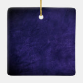 Lila Leather Erste Weihnachtsfeier Verheiratet Keramikornament (Rückseite)