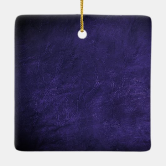 Lila Leather Erste Weihnachtsfeier Verheiratet Keramikornament (Rückseite)