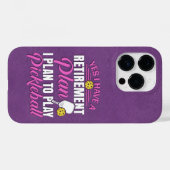 Lila Leather Funny Pickleball Case-Mate iPhone Hülle (Rückseite (Horizontal))