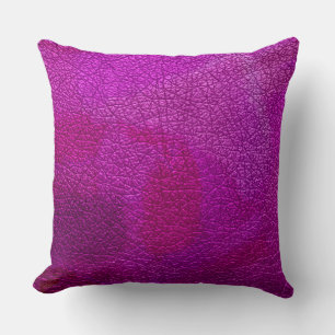 Lila Leather-Look Kissen