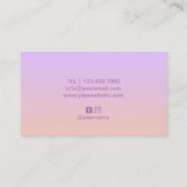 Lila Leben-Baum-Massage-Therapie-Salon u. Visitenkarte (Rückseite)