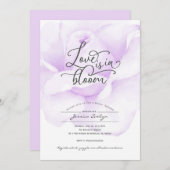 Lila Leben in Blüte, Brautdusche Einladung (Vorne/Hinten)