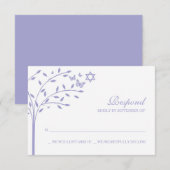 Lila Lebensbaum mit David RSVP Card Karte (Vorne/Hinten)