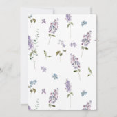 Lila Lebensdauer des Brautparty der Schmetterlinge Einladung (Rückseite)
