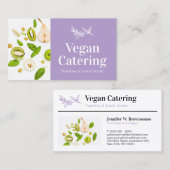 Lila Lebensmittel gesunde Ernährung Bio Vegane Bäc Visitenkarte (Vorne/Hinten)