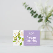 Lila Lebensmittel gesunde Ernährung Bio Vegane Bäc Visitenkarte (Stehend Vorderseite)