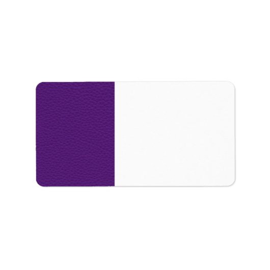 Lila Leder. Adressaufkleber (Vorne)
