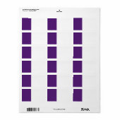 Lila Leder. Adressaufkleber (Vorne)