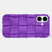 Lila Leder-Gittergewebe Case-Mate iPhone Hülle (Rückseite (Horizontal))