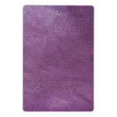 Lila Leder Mini Klemmbrett (Rückseite)