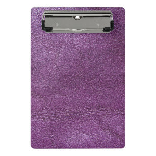Lila Leder  Mini Klemmbrett