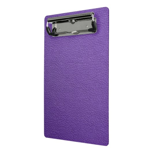 Lila Leder Mini Klemmbrett (Gewinkelt2)