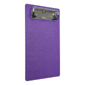 Lila Leder Mini Klemmbrett (Schrägansicht)