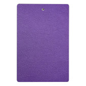 Lila Leder Mini Klemmbrett (Rückseite)