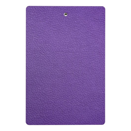 Lila Leder Mini Klemmbrett (Rückseite)