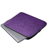Lila Leder Muster Laptopschutzhülle (Vorne Knopf)