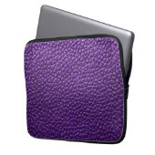 Lila Leder Muster Laptopschutzhülle (Vorderseite Links)