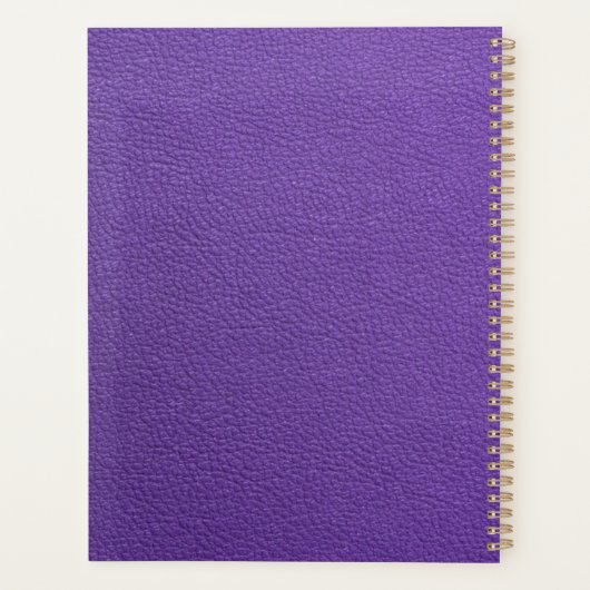 Lila Leder Planer (Rückseite)