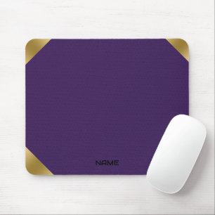 Lila Lederabdruck mit Goldakzenten Mousepad