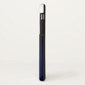 lila Ledermarmor mit Monogramm Case-Mate iPhone Hülle (Hinten/Links)