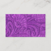 Lila lederne Druck-Geschäfts-Karten Visitenkarte (Vorderseite)