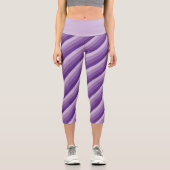 Lila Lederschildkröten Capri Leggings (Vorderseite)