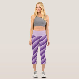Lila Lederschildkröten Capri Leggings
