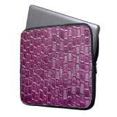 Lila Lederstruktur Laptopschutzhülle (Vorderseite Links)